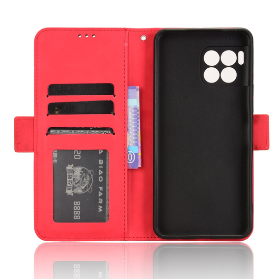 Футляр з клапаном для T Phone 2 Pro 5G, Card Slot, червоний