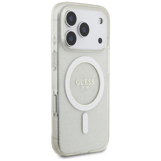 Чехол Guess IML Glitter Pearl Strap MagSafe для iPhone 17 Pro Max