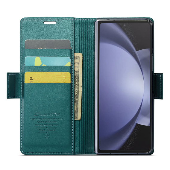 CASEME флип-кейс для Samsung Galaxy Z Fold6 5G, Litchi Wallet, зелёный