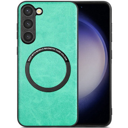 Чoхол до Samsung Galaxy S23+ Plus, Leather Hybrid MagSafe, зелена