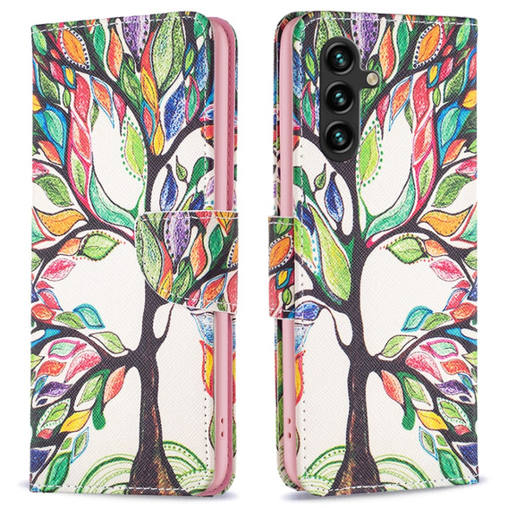Откидной чехол для Samsung Galaxy A05s, Wallet, Tree of life, белый