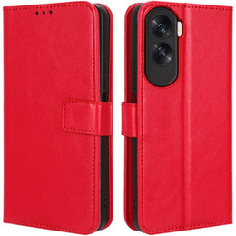 Откидной чехол для Honor 90 Lite 5G, Crazy Horse Wallet, красный
