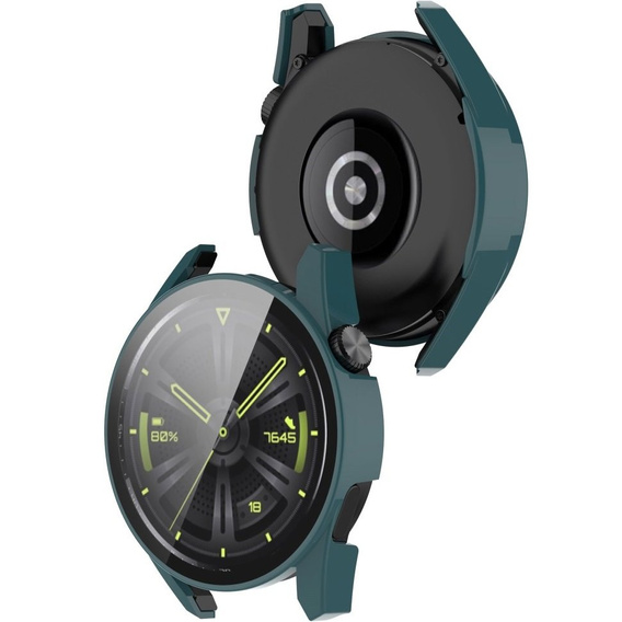 2в1 чехол и защитное стекло для часов Huawei Watch GT 3 42mm, Case, Green