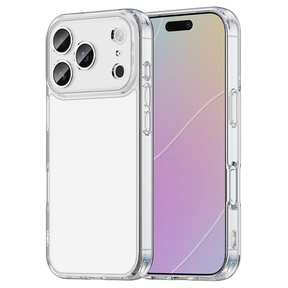 Силиконовый чехол для iPhone 17 Pro Max, с жесткой задней стенкой, прозрачный