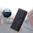 чехол-крышка для Xiaomi Redmi Note 13 Pro 4G / Xiaomi Redmi Note 14S / Xiaomi Poco M6 Pro 4G, Rhombus Crossbody Leather, чёрный