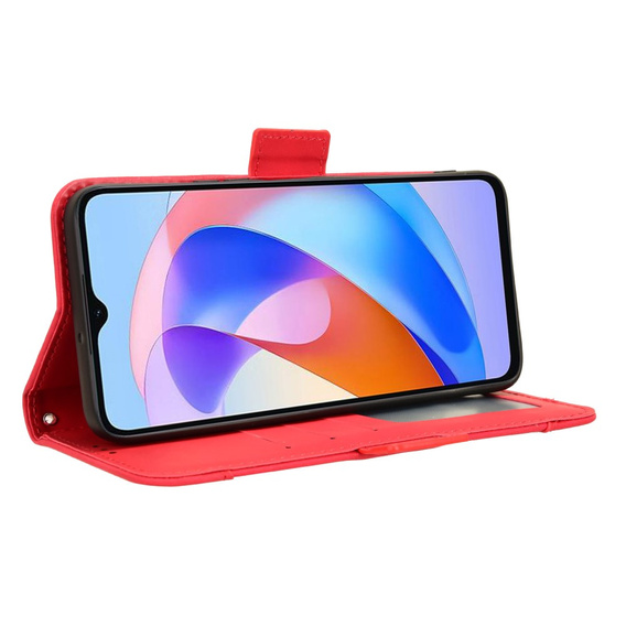 Откидной чехол для Honor Magic 6 Lite 5G, Card Slot, красный
