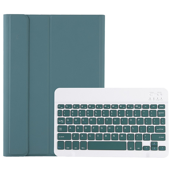 Чехол + клавиатура Samsung Galaxy Tab S9, Leather Pen Slot, тёмно-зелёный