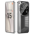 Чохол для Xiaomi 15 Ultra, Magnetic Dual Glass, сріблястий