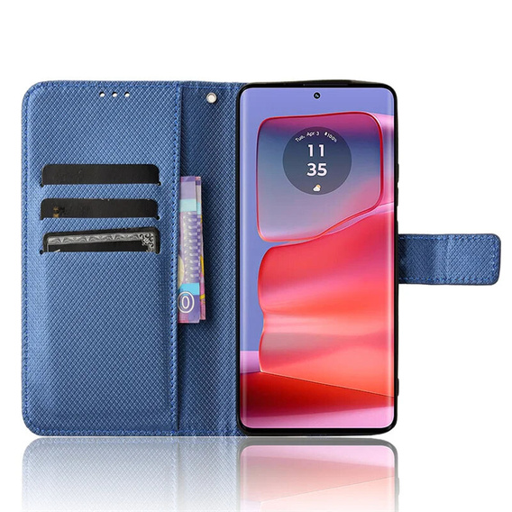 Откидной чехол для Motorola Edge 50 Pro, Wallet Smart Magnet, синий