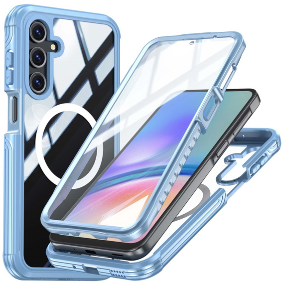 Чохол для Samsung Galaxy A16, Shockproof, зі склом, для MagSafe, м'яти