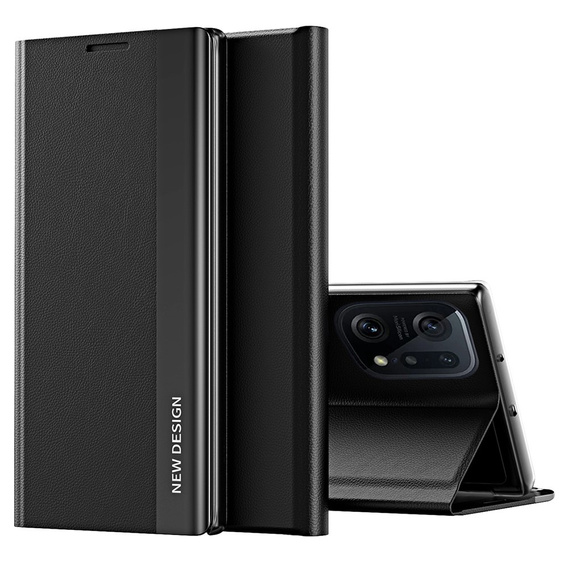 Откидной чехол для Oppo Find X5 Pro, Side Magnetic, чёрный