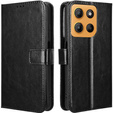 Футляр з клапаном для Motorola Moto G15 / Motorola Moto G15 Power, Crazy Horse Wallet, чорний