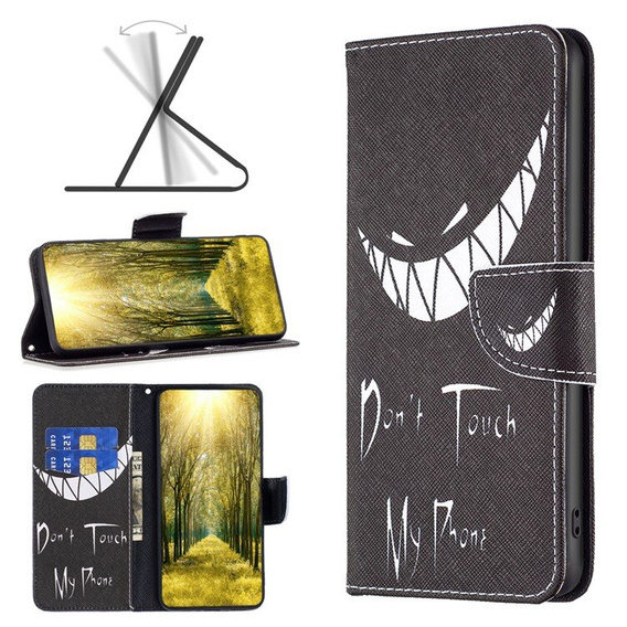 Откидной чехол для Xiaomi Redmi 13C / Poco C65, Wallet, Don't Touch My Phone, синий