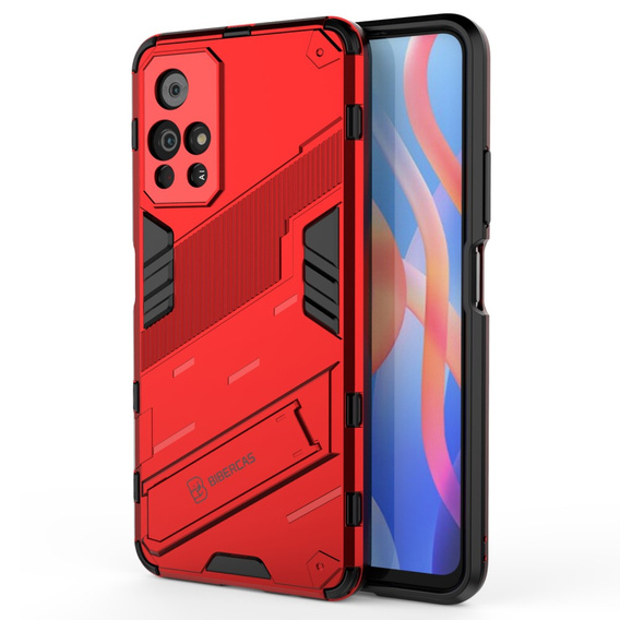 Чехол для Xiaomi Poco M4 Pro 5G / Note 11S 5G, Military kickstand, синий