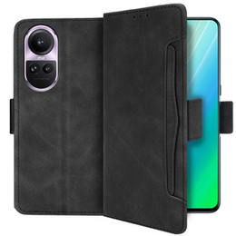 Футляр з клапаном для Oppo Reno 10 / 10 Pro, Card Slot, чорний