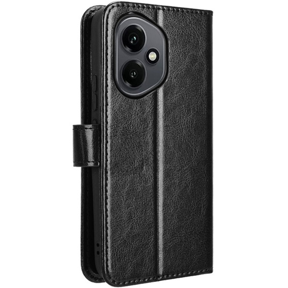 Откидной чехол для Honor 400 5G, Crazy Horse Wallet, чёрный