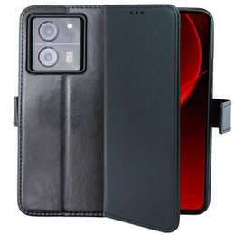 Футляр з клапаном для Xiaomi 13T / 13T Pro, Crazy Horse Wallet, чорний