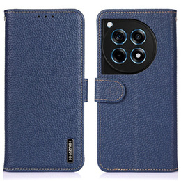Чехол KHAZNEH RFID для OnePlus 12R, текстура личи, синий