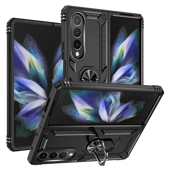 Бронированный Чехол до Samsung Galaxy Z Fold 4 5G, Nox Case Ring, чёрный