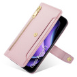 Откидной чехол для Oppo Reno 13, Wallet Zipper Pocket, розовый