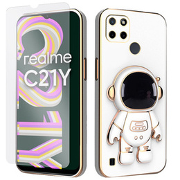 Чехол Electro Case Astronaut для Realme C21Y/C25Y, белый