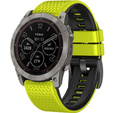 Силіконовий ремінець для Garmin Fenix 7 / Forerunner 965 / 955 / 945 / 935, жовта / чорний