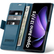 Чохол для Oppo Reno 13F / Oppo Reno 13FS, ERBORD Glossy Litchi, гаманець з клапаном, м'яти