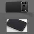 Чехол BENKS Kevlar Armor PRO Carbon Fiber 600D A070 для MagSafe с активной кнопкой для iPhone 17 Pro Max
