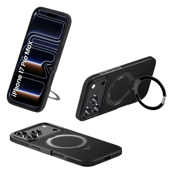 Шкіряний чохол з підставкою MagSafe для iPhone 17 Pro Max