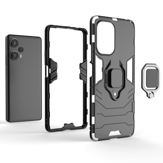 Чoхол до Poco F5 5G, Kickstand Ring, чорний