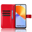 Откидной чехол для Infinix Note 30, Crazy Horse Wallet, красный