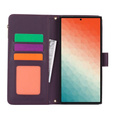 Откидной чехол для Samsung Galaxy S24 Ultra, Wallet Zipper Pocket RFID, с плечевым ремнем, чёрный