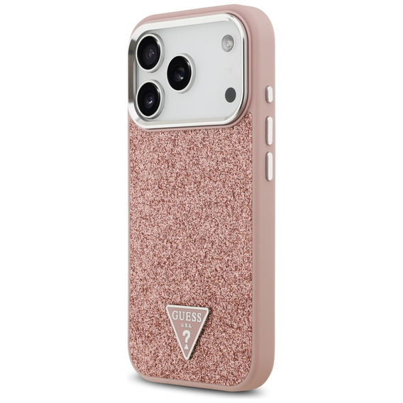 Чехол GUESS Glitter Triangle Logo MagSafe для iPhone 17 Pro