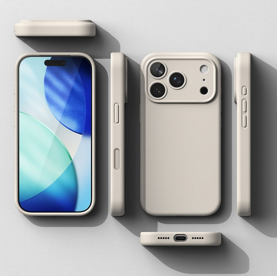 Чехол Ringke для iPhone 17 Pro Max, силиконовый магнитный MagSafe, камень