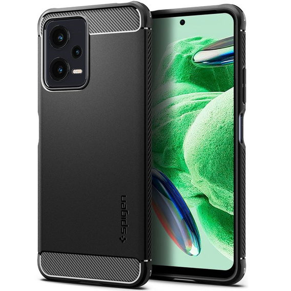 Чoхол Spigen до Redmi Note 12 5G / POCO X5 5G, Rugged Armor, чорний