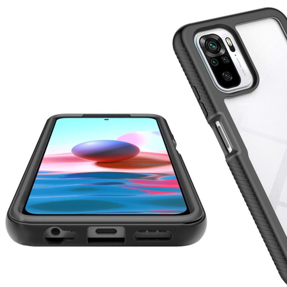 Чoхол Shockproof до Xiaomi Redmi Note 10 / 10S, із захисним екраном, м'яти