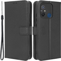 Откидной чехол для Xiaomi Redmi 12C, Wallet, Smart Magnet, чёрный