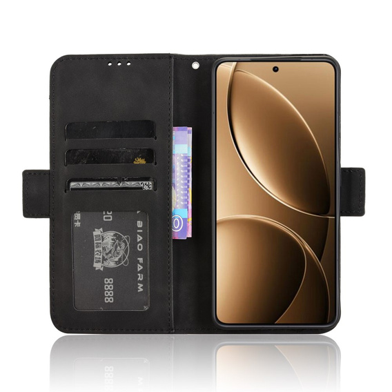Футляр з клапаном для Xiaomi Poco F7 Pro, Card Slot, чорний