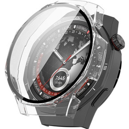 Чохол 2в1 + загартоване скло для Huawei Watch GT 5 Pro 46mm, прозорий