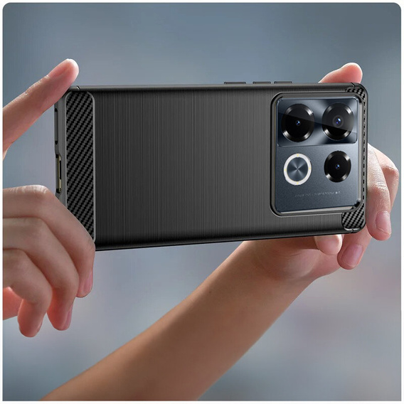 Чoхол до Infinix Note 40 Pro Plus, Carbon, чорний