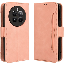 Футляр з клапаном для Realme 12 Pro 5G / 12 Pro+ 5G, Card Slot, рожевий