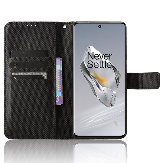 Откидной чехол для OnePlus 12 5G, Wallet Smart Magnet, чёрный