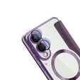 Откидной чехол для Samsung Galaxy S25 Edge, RFID Wallet MagSafe CamShield, фиолетовый