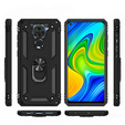 Бронированный Чехол до Xiaomi Redmi Note 9, Nox Case Ring, чёрный