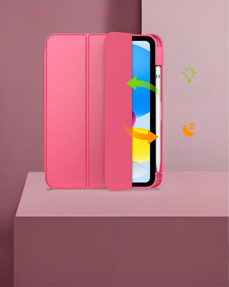 Чохол для iPad 11" 2025 A16 (11 gen.) / iPad 10.9" 2022 (10 gen.), Smartcase Hybrid, з місцем для стилуса, рожевий