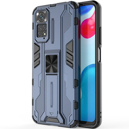 Чехол до Xiaomi Redmi Note 11/11S, Military kickstand, синий