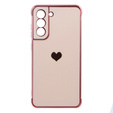 Чoхол до Samsung Galaxy S21 FE, Electro heart, рожевий rose gold