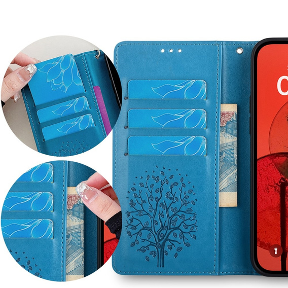 Откидной чехол для Samsung Galaxy M15 5G, Tree, синий