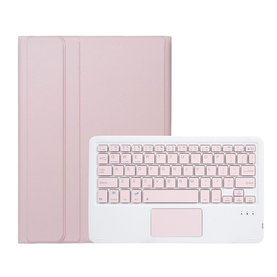 Чехол + клавиатура Apple iPad Pro 11" 5 gen. 2024, Leather Pen Slot TouchPad, розовый