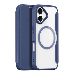 Чехол Dux Ducis для iPhone 17, Skin X Pro, с откидной крышкой, для MagSafe, темно-синий